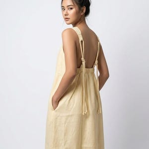rope strap a-line maxi dress Women's Sleeveless Open Back Maxi Dress Spaghetti Strap Loose Fit Lounge Robe, Casual Flowing Long Dress for Summer & Everyday Wear (S-XXL)