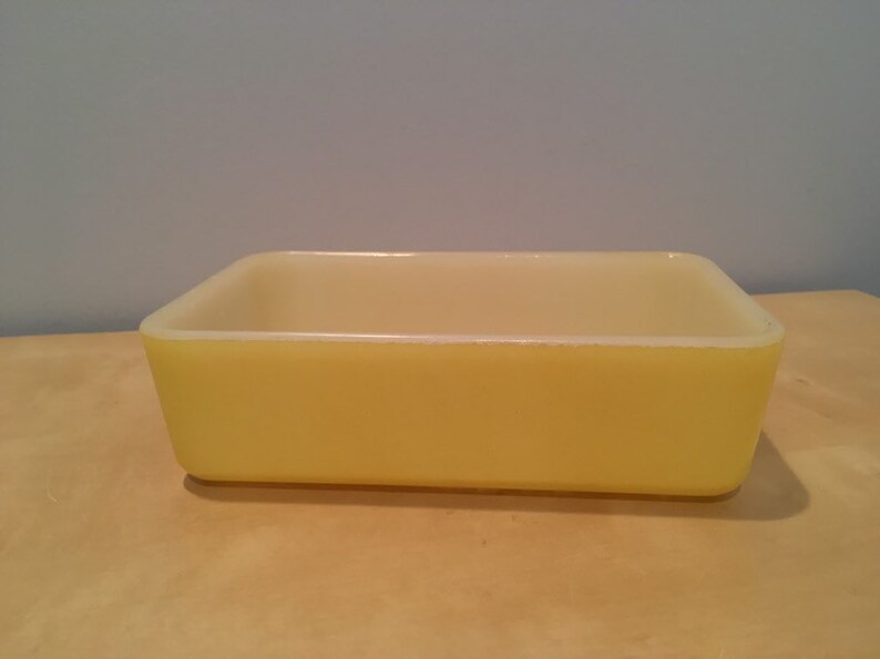 Vintage Yellow Baking Dish Maker Unknown