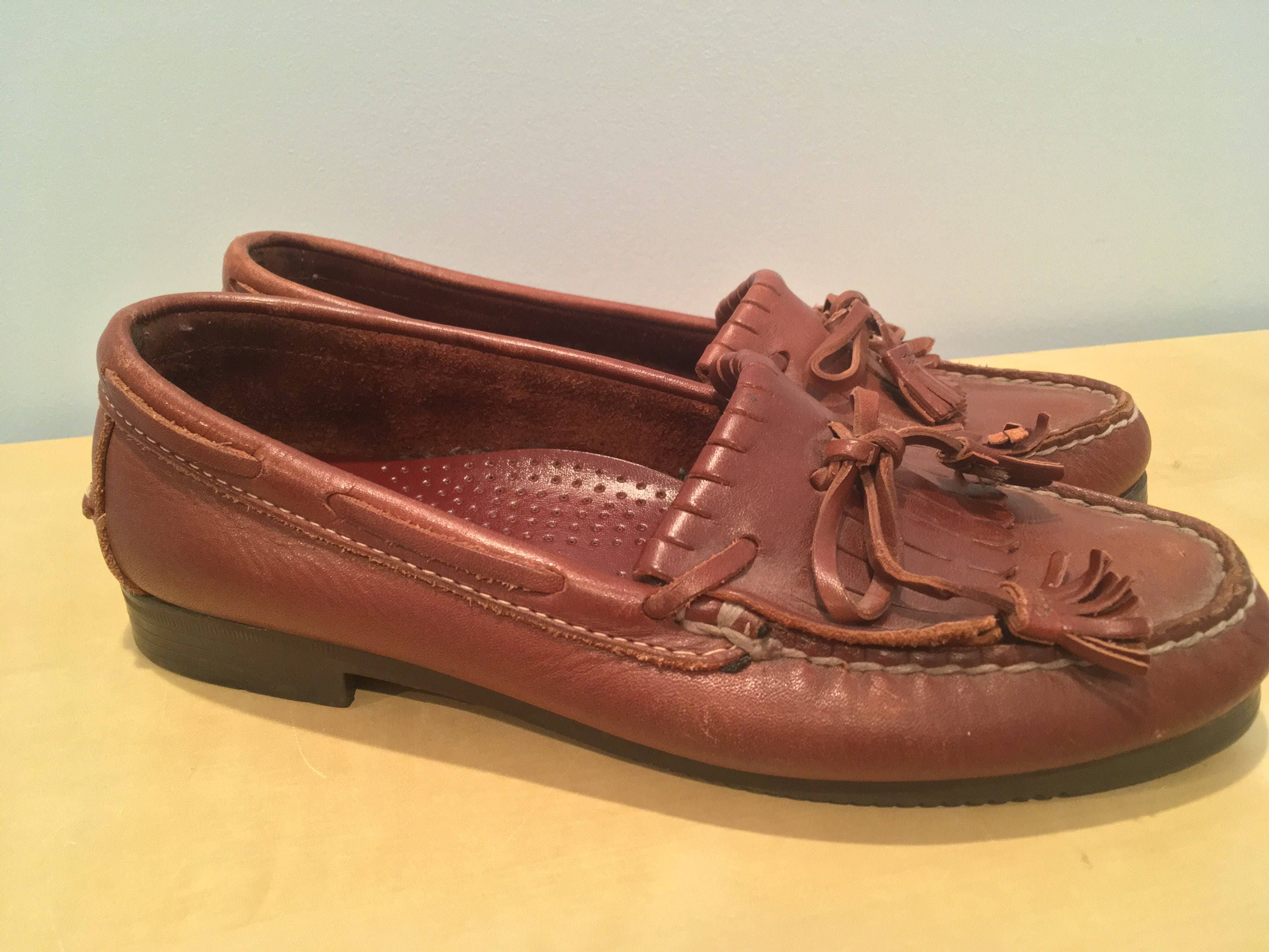 Vintage Brown Leather Dexter Loafers Women's Size 7.5 | Etsy