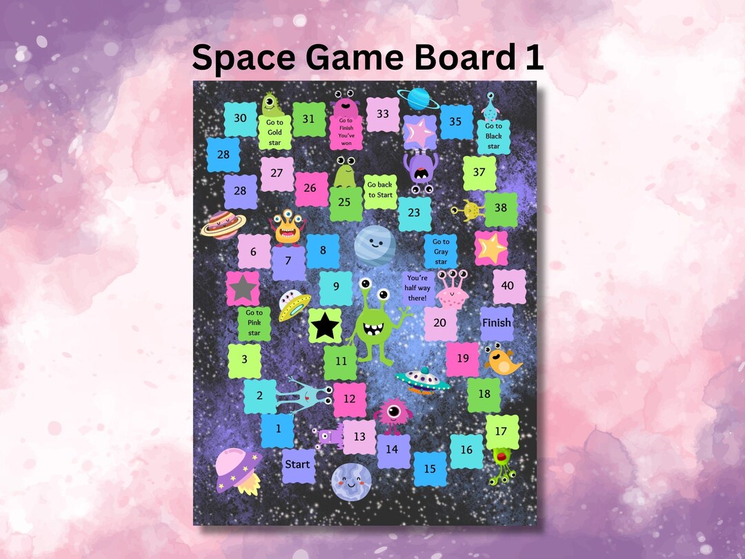Space Game Board, School File Folder Game, Teacher Resource, Teacher ...