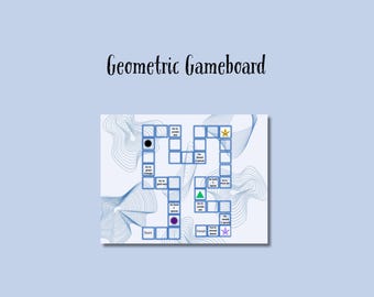 Lustiges geometrisches Spielbrett, Schulspielbrett, Lehrerressource, Spielbrettaktivität, digitaler Download