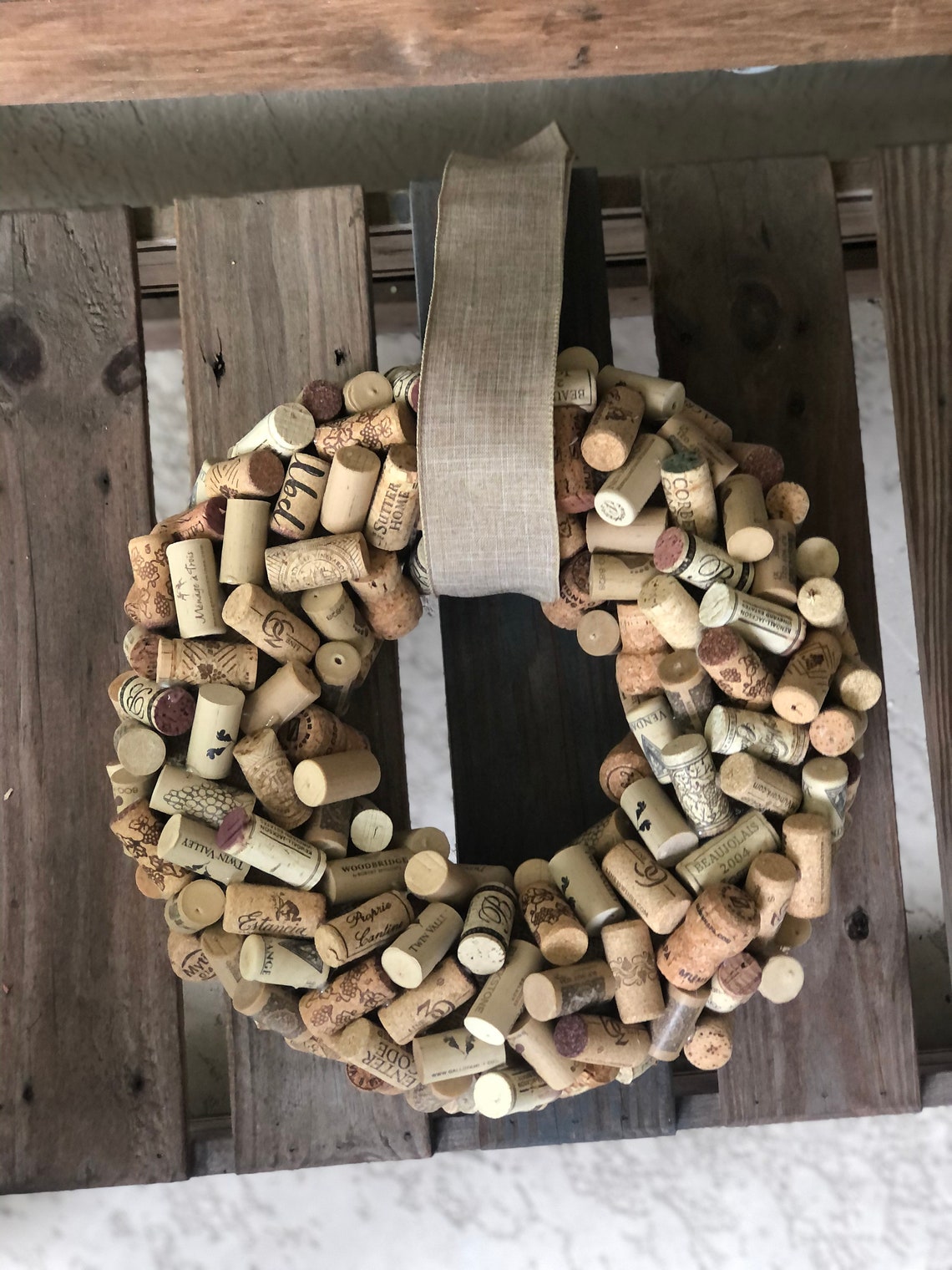 Wine Cork Wreath Wreath Wine Cork Gift Idea Housewarming Etsy Canada