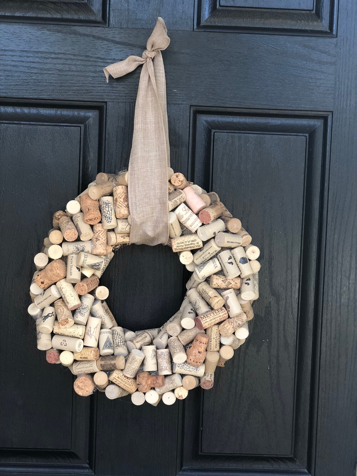 Wine Cork Wreath Wreath Wine Cork Gift Idea Housewarming Etsy Canada