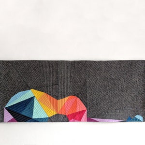 Rainbow Guitar Mini Quilt PDF Pattern - Digital Download