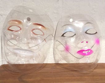 The Purge Plastic Transparent Female Face Mask Halloween Fancy