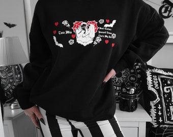 Gomez & Morticia Sweater - Goth Lovers Valentine Day Addams Family