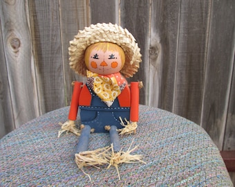 Handmade Wooden Scarecrow