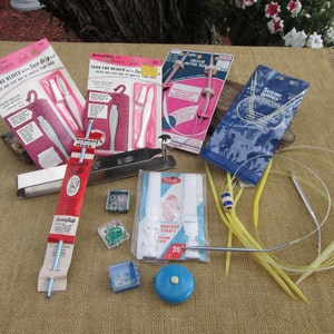 Vintage Sewing Notions and Knitting Needles