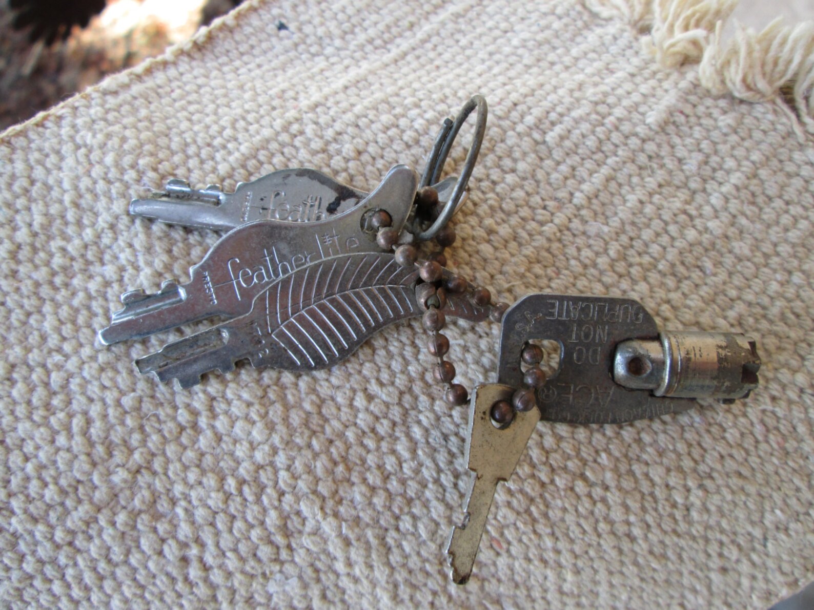 Feather Lite Suitcase Keys With Vintage Diary Key and Lock Box Etsy