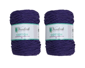 Cotton XL Yarn 340 yards (2 skeins) PURPLE