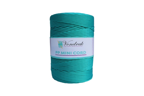 PP Mini Cord 328 yards / Knitting Cord / Crochet Yarn / Novelty Yarn / Bulky Yarn / Polypropilene Yarn  / Home Decor Yarn TEAL