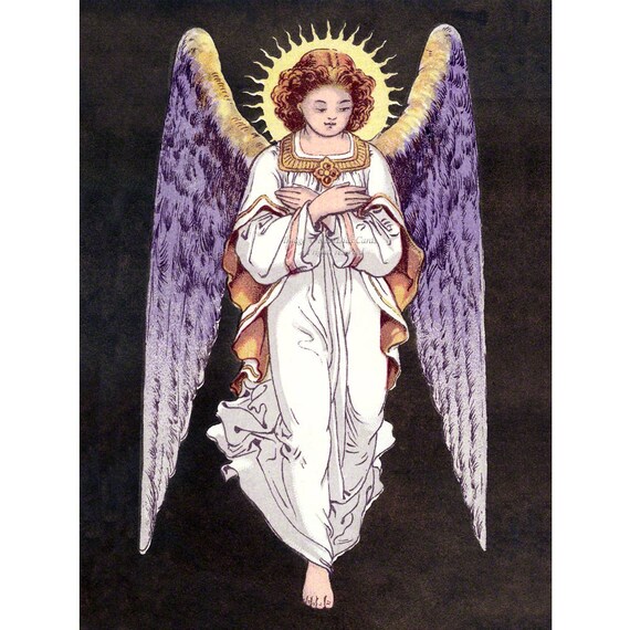 Vintage Christmas Fabric Block Christmas Angel
