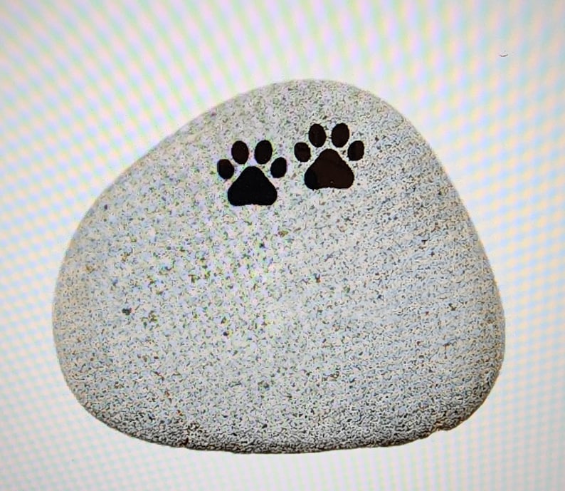 8" -10" Pet Memorial Stone Paw prints