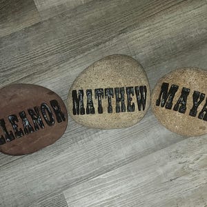 Name Rocks, River Rock, Personalized rock Ultra Font