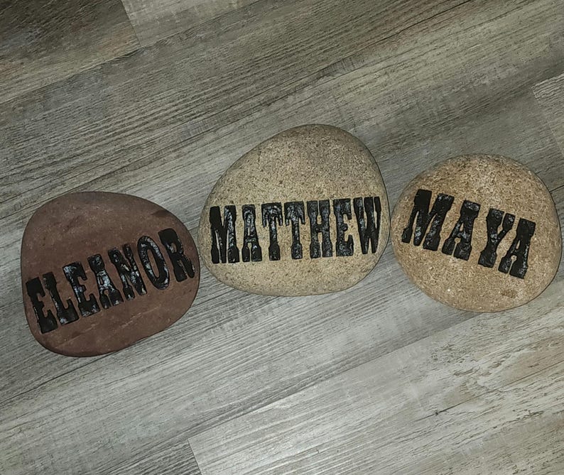 Name Rocks, River Rock, Personalized rock Ultra Font