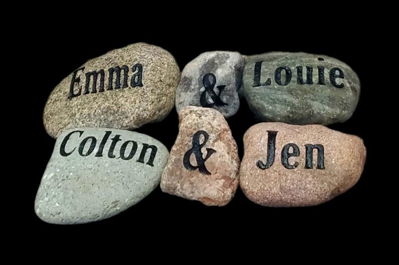 Name Rocks, River Rock, Personalized rock image 4