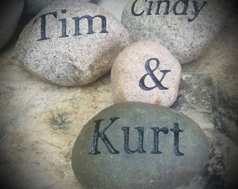 Name Rocks, River Rock, Personalized rock