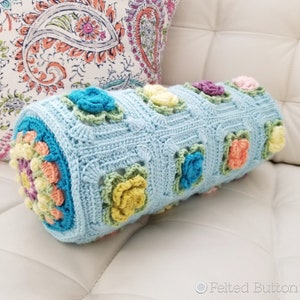 Crochet Pattern, Primrose Pillow, Cushion Cover, Bolster
