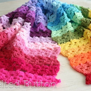 Crochet Pattern, Pansy Parade Blanket, Afghan, Blanket image 4