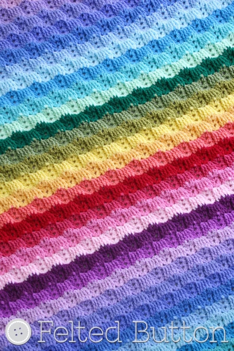 Chasing Rainbows Blanket, Afghan, Throw, Baby image 2