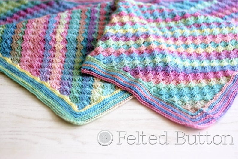 Crochet Pattern, Spring into Summer Blanket, Afghan, Baby, C2C image 2