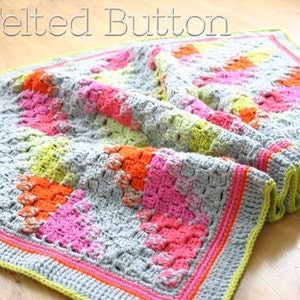 Blanket Crochet Pattern, Puzzle Patch, Baby Blanket, Afghan image 2