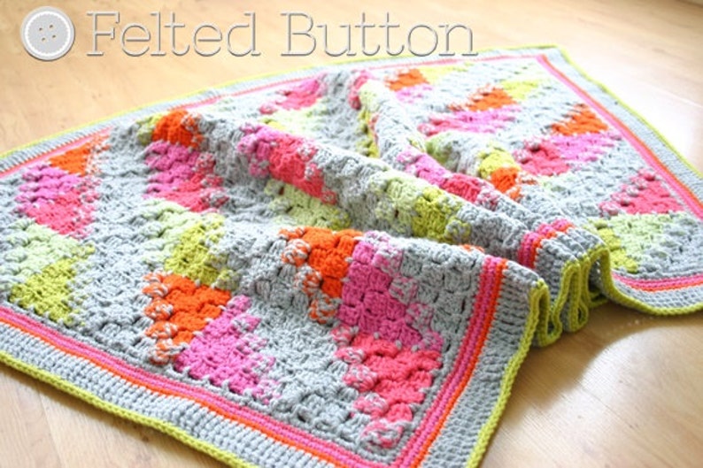 Blanket Crochet Pattern, Puzzle Patch, Baby Blanket, Afghan image 2