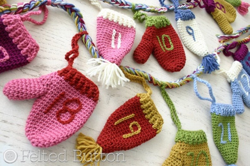 Crochet Pattern, Christmas Countdown, Bunting, Hanging Ornament image 4