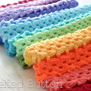 Crochet Pattern, Pansy Parade Blanket, Afghan, Blanket image 1