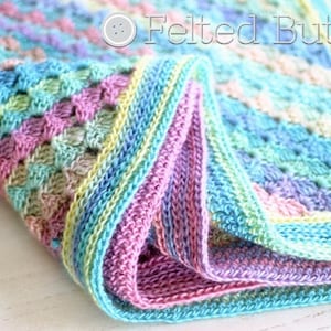 Crochet Pattern, Spring into Summer Blanket, Afghan, Baby, C2C image 1