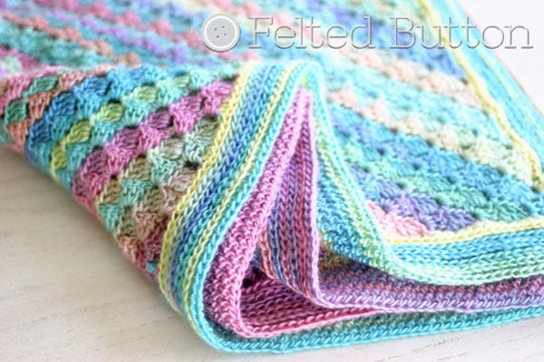 Crochet Pattern, Spring into Summer Blanket, Afghan, Baby, C2C image 1