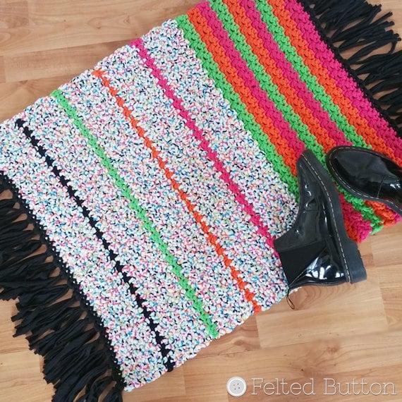 23 Crochet Bath Rug Patterns for Bathroom Floors, Entryways, and Cozy Home Decor 10 T-Shirt Yarn Rug Pattern