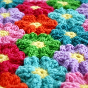 Blanket Crochet Pattern, Waikiki Wildflower Colorful image 6