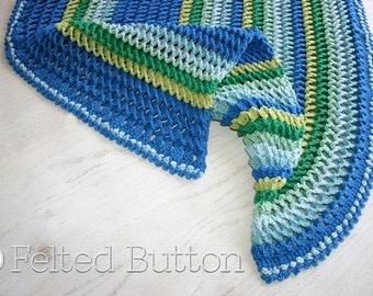 Crochet Pattern, Irish Sea Blanket, Baby, Afghan, Throw