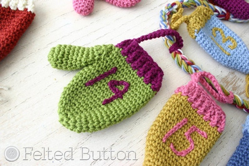 Crochet Pattern, Christmas Countdown, Bunting, Hanging Ornament image 5