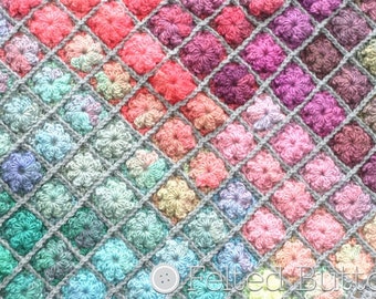 Wzór szydełkowy, Malowane piksele, Kocyk dla dziecka, Afgański