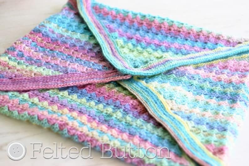 Crochet Pattern, Spring into Summer Blanket, Afghan, Baby, C2C image 5