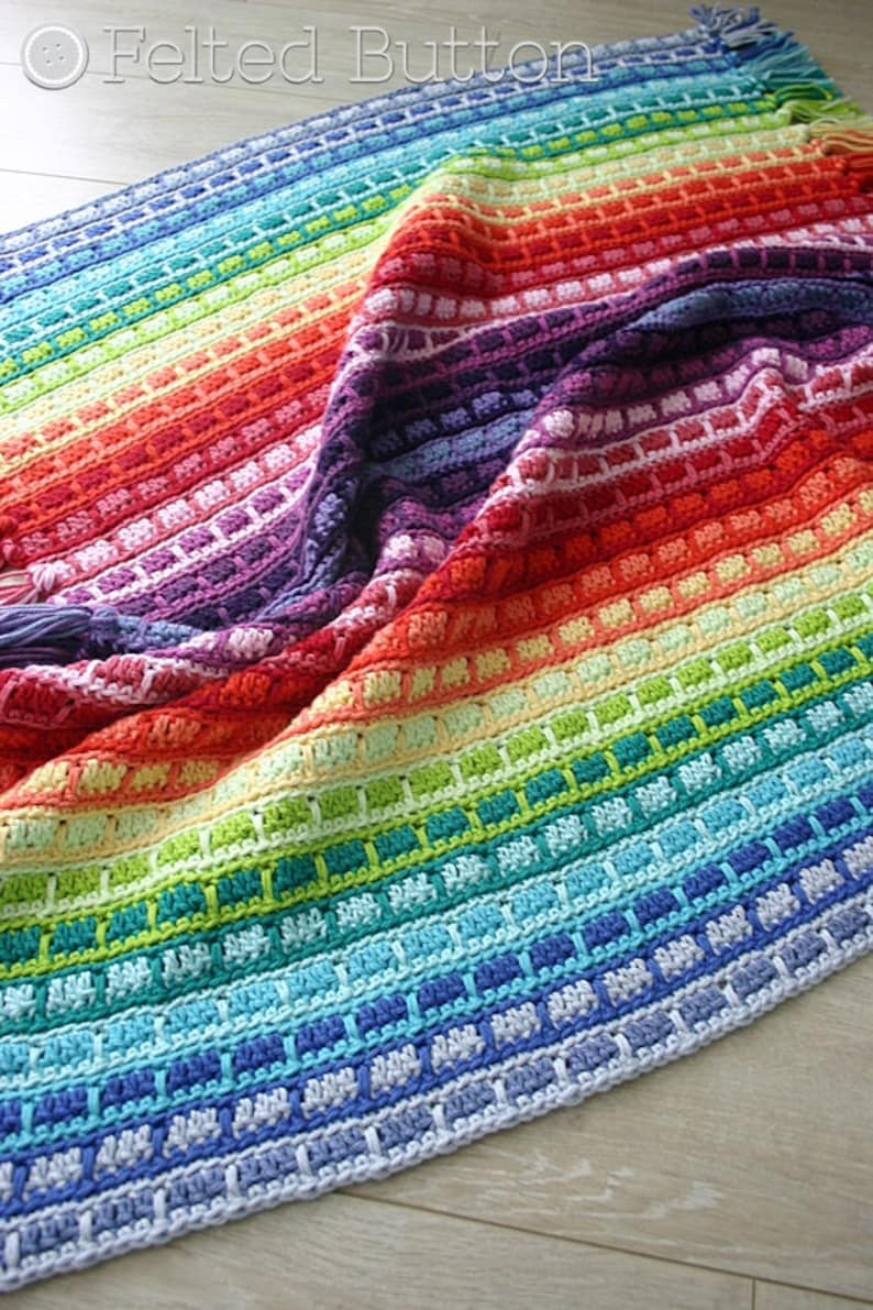Download Crochet Pattern Color Reel Blanket Baby Throw Afghan | Etsy