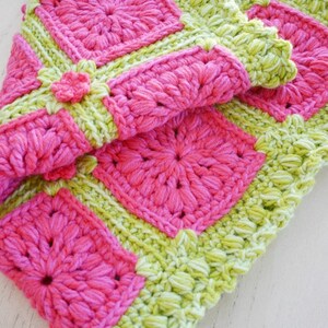 Crochet Pattern, Melon Berry Rug, Blanket image 5