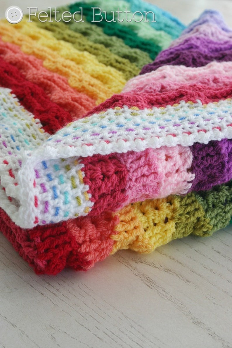 Chasing Rainbows Blanket, Afghan, Throw, Baby image 5