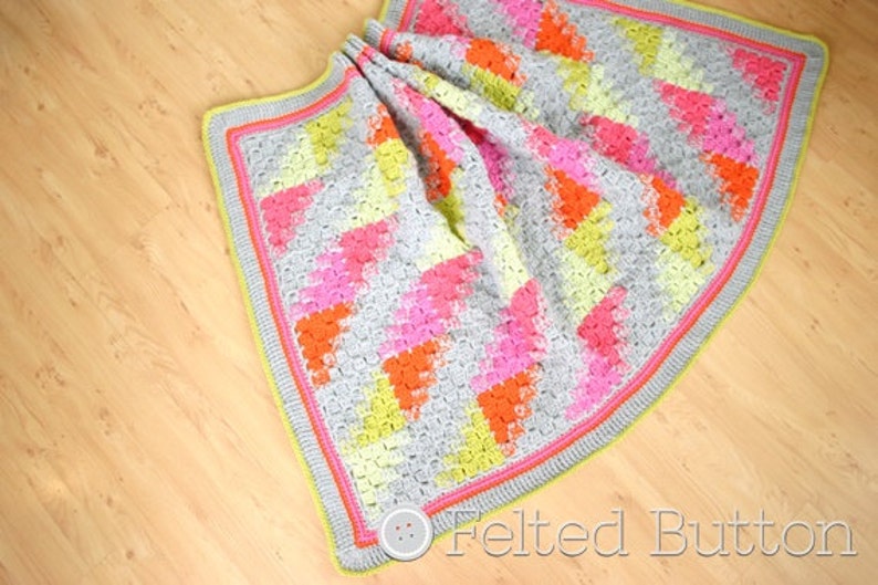 Blanket Crochet Pattern, Puzzle Patch, Baby Blanket, Afghan image 1