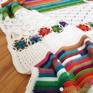 Crochet Pattern, 5th Dimension Blanket, Afghan, Throw, Colorful image 6