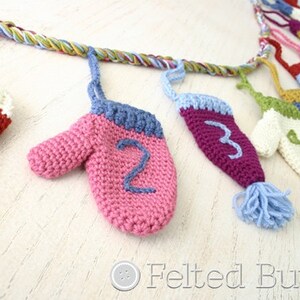 Crochet Pattern, Christmas Countdown, Bunting, Hanging Ornament image 3