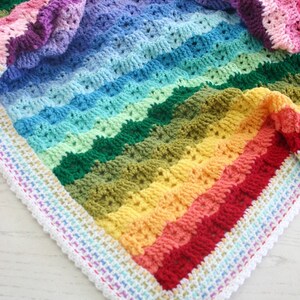 Chasing Rainbows Blanket, Afghan, Throw, Baby image 3