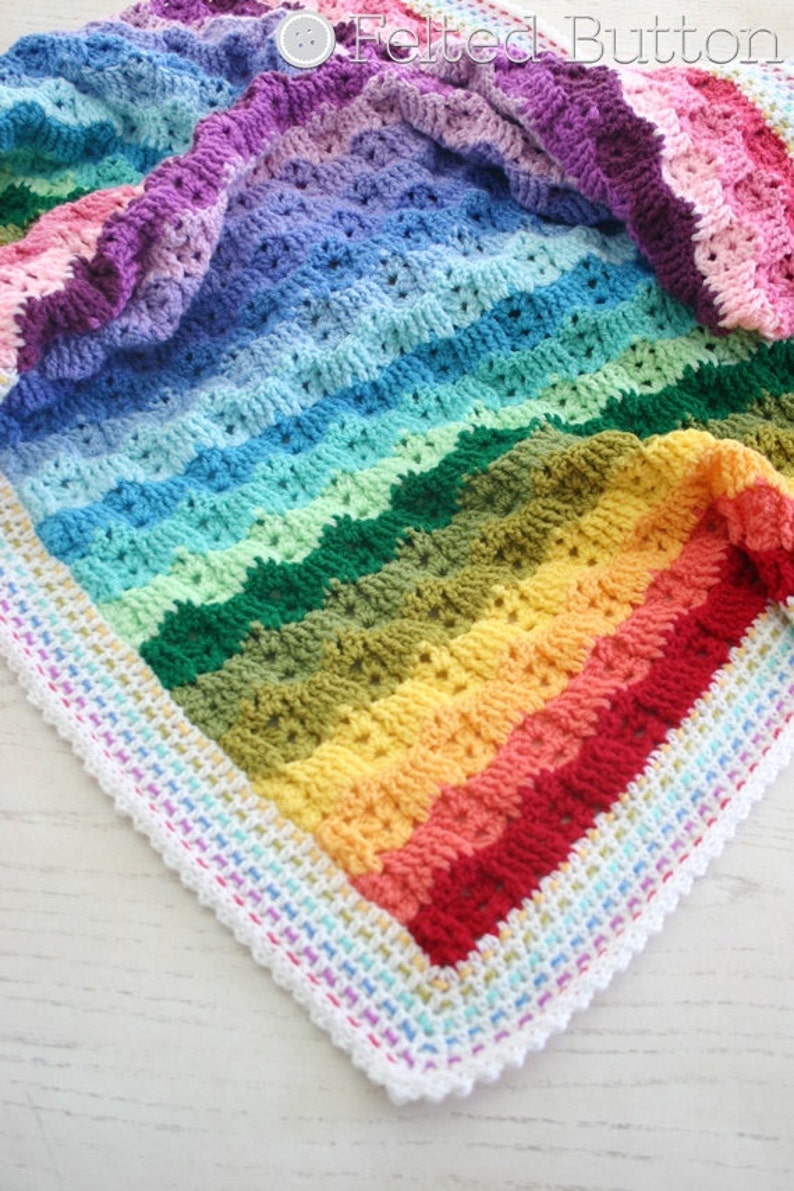 Chasing Rainbows Blanket, Afghan, Throw, Baby image 3