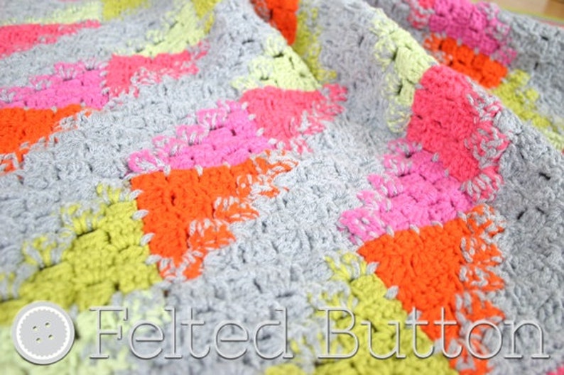 Blanket Crochet Pattern, Puzzle Patch, Baby Blanket, Afghan image 4