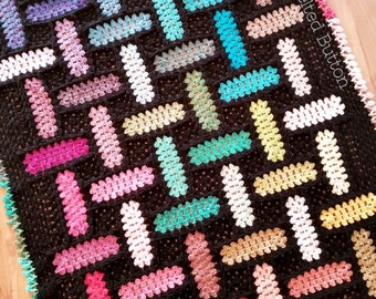 Wzór szydełkowy, koc osnowy i wątku, Aghan, kocyk dziecięcy, pled