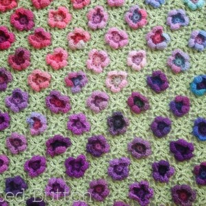 Crochet Pattern, Monet's Garden Throw, Afghan, Blanket image 2