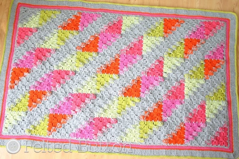 Blanket Crochet Pattern, Puzzle Patch, Baby Blanket, Afghan image 5