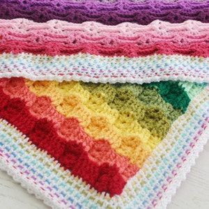 Chasing Rainbows Blanket, Afghan, Throw, Baby image 4